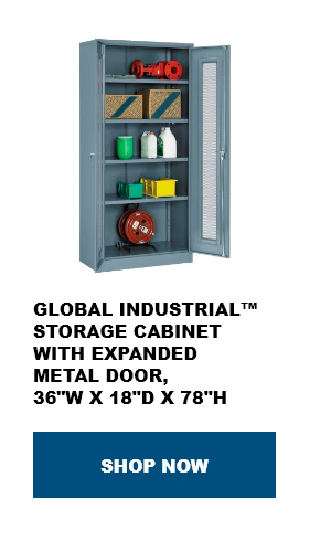 Global Industrial™ Storage Cabinet with Expanded Metal Door, 36"W x 18"D x 78"H - Shop Now