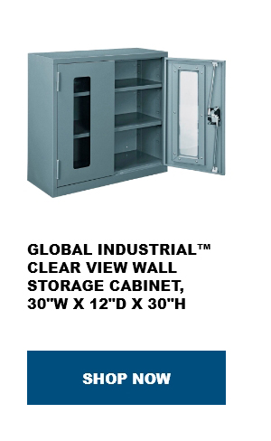 Global Industrial™ Clear View Wall Storage Cabinet, 30"W x 12"D x 30"H - Shop Now