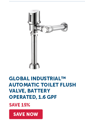 Global Industrial™ Automatic Toilet Flush Valve, Battery Operated, 1.6 GPF - Save Now