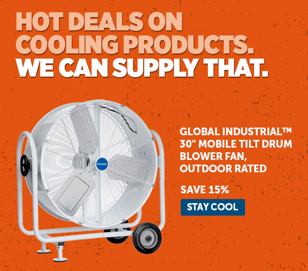 Global Industrial™ 30" Mobile Tilt Drum Blower Fan, Outdoor Rated - Stay Cool