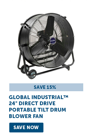 Global Industrial™ 24" Direct Drive Portable Tilt Drum Blower Fan - Save Now