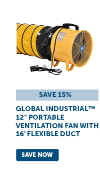 Global Industrial™ 12" Portable Ventilation Fan with 16' Flexible Duct - Save Now