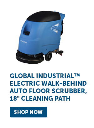 Global Industrial™ Electric Walk-Behind Auto Floor Scrubber, 18" Cleaning Path - Save Now