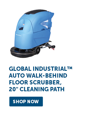 Global Industrial™ Auto Walk-Behind Floor Scrubber, 20" Cleaning Path - Save Now