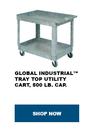 Global Industrial™ Tray Top Utility Cart, 5" Casters, 500 Lb. Cap. - Shop Now