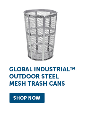 Global Industrial™ Outdoor Steel Mesh Trash Cans