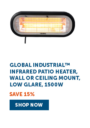 Global Industrial™ Infrared Patio Heater, Wall Or Ceiling Mount, Low Glare, 1500W - Shop Now