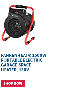 Fahrenheat® 1500W Portable Electric Garage Space Heater, 120V - Shop Now