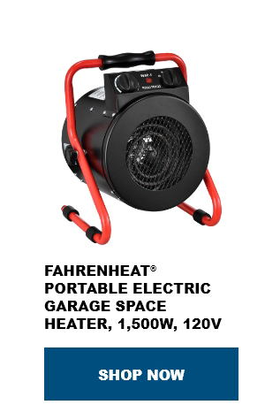 Fahrenheat® Portable Electric Garage Space Heater, 1,500W, 120V - Shop Now