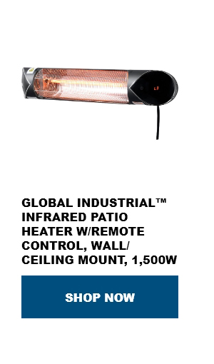 Global Industrial™ Infrared Patio Heater w/Remote Control, Wall/Ceiling Mount, 1,500W - Shop Now