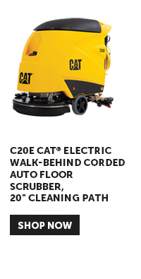 C20E Cat® Electric Walk-behind Corded Auto Floor Scrubber, 20" Cleaning Path - Shop Now