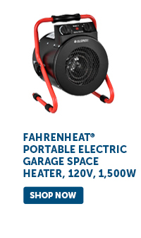 Fahrenheat® Portable Electric Garage Space Heater, 120V, 1,500W - Shop Now