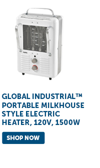 Global Industrial™ Portable Milkhouse Style Electric Heater, 120V, 1500W - Shop Now