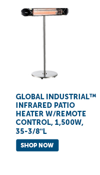 Global Industrial™ Infrared Patio Heater w/Remote Control, 1,500W, 35-3/8"L - Shop Now