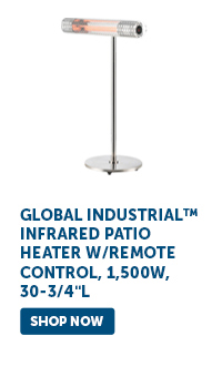 Global Industrial™ Infrared Patio Heater w/Remote Control, 1,500W, 30-3/4"L - Shop Now