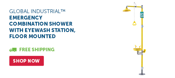 Global Industrial™ Emergency Combination Shower With Eyewash Station, Floor Mounted - Shop Now