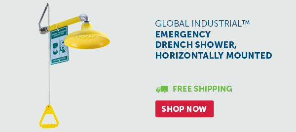 Global Industrial™ Emergency Drench Shower, Horizontally Mounted - Shop Now