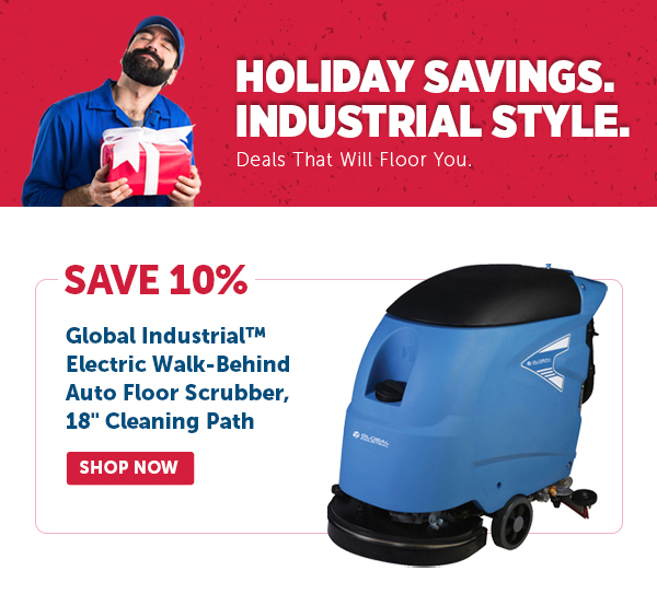 Her_Cta_Global Industrial™ Electric Walk-Behind Auto Floor Scrubber, 18" Cleaning Path - Shop Now