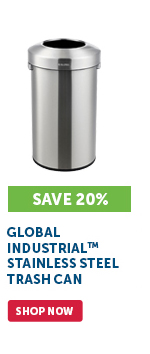 Pro_Cta_Global Industrial™ Stainless Steel Round Open Top Trash Can, 21 Gallon - Shop Now