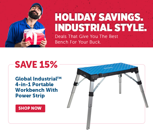 Her_Cta_Global Industrial™ 4-in-1 Portable Workbench With Power Strip - Shop Now