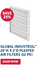 Pro_Cta_Global Industrial 20"H x 2"D Pleated Air Filters (12 Pk) - Shop Now