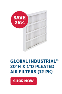 Pro_Cta_Global Industrial 20"H x 1"D Pleated Air Filters (12 Pk) - Shop Now