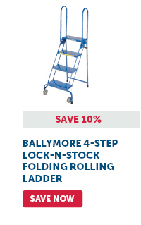 Pro_Cta_Ballymore 4-Step Lock-N-Stock Folding Rolling Ladder - Save Now