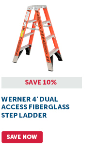 Pro_Cta_Werner 4' Dual Access Fiberglass Step Ladder - Save Now