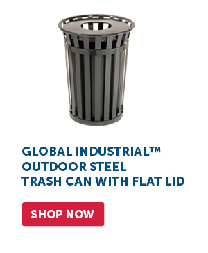 Pro_Cta_Global Industrial™ Outdoor Steel Trash Can with Flat Lid - Shop Now