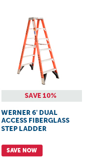 Pro_Cta_Werner 6' Dual Access Fiberglass Step Ladder - Save Now