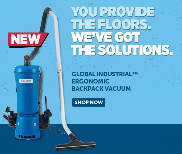 Her_Cta_Global Industrial™ Ergonomic Backpack Vacuum - Shop Now