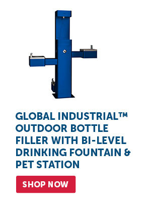 Pro_Cta_Global Industrial™ Outdoor Bottle Filler With Bi-Level Drinking Fountain & Pet Station - Shop Now