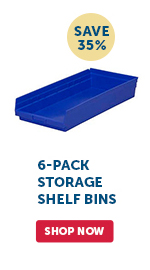 Pro_Cta_Global Industrial™ 6-Pack Storage Shelf Bins - Shop Now