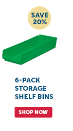 Pro_Cta_Global Industrial™ 6-Pack Storage Shelf Bins - Shop Now