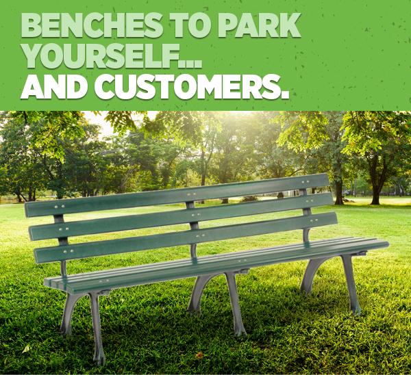 Her_Benches To Park Yourself And Customers.