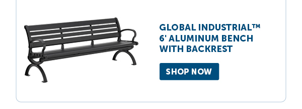 Pro_Cta_Global Industrial™ 6' Aluminum Bench With Backrest - Shop Now