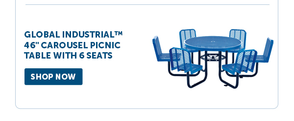 Pro_Cta_Global Industrial™ 46" Carousel Picnic Table With 6 Seats - Shop Now