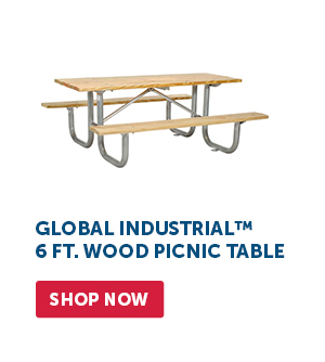 Pro_Cta_Global Industrial™ 6 FT. Wood Picnic Table - Shop Now