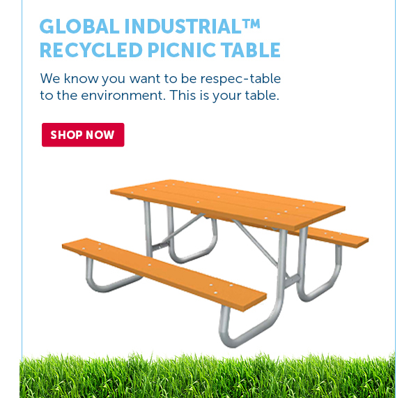 Pro_Cta_Global Industrial™ Recycled Picnic Tables - Shop Now