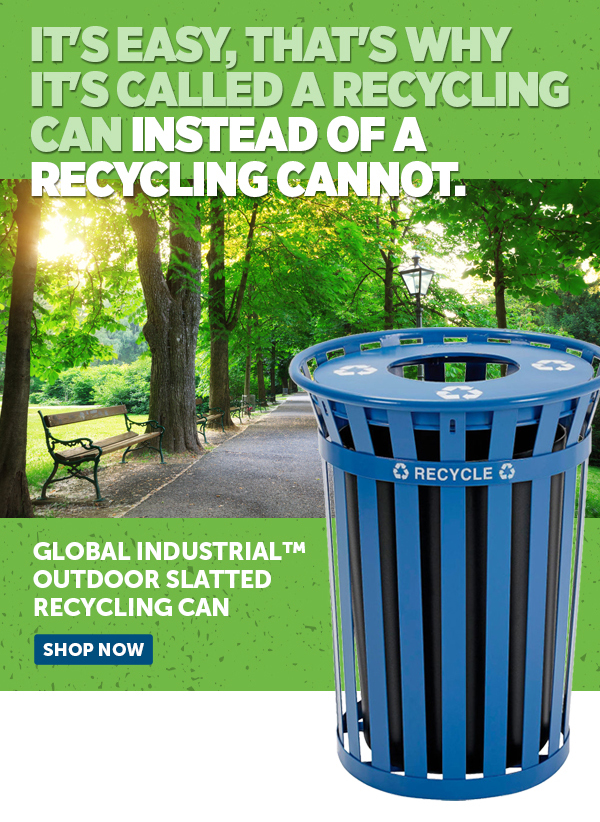 Her_Cta_Global Industrial™ Outdoor Slatted Recycling Can - Shop Now