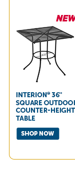 Pro_Cta_Interion® 36" Square Outdoor Counter-Height Table - Shop Now