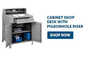 Pro_Cta_Global Industrial™ Cabinet Shop Desk With Pigeonhole Riser - Shop Now