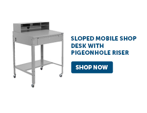 Pro_Cta_Global Industrial™ Sloped Mobile Shop Desk With Pigeonhole Riser - Shop Now