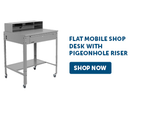 Pro_Cta_Global Industrial™ Flat Mobile Shop Desk With Pigeonhole Riser - Shop Now