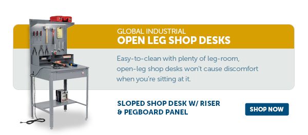 Pro_Cta_Global Industrial™ Sloped Shop Desk w/ Riser & Pegboard Panel - Shop Now