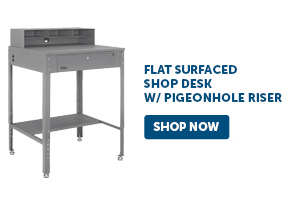 Pro_Cta_Global Industrial™ Flat Surfaced Shop Desk w/ Pigeonhole Riser - Shop Now