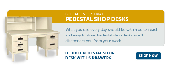 Pro_Cta_Global Industrial™ Double Pedestal Shop Desk With 6 Drawers - Shop Now