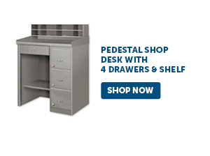 Pro_Cta_Global Industrial™ Pedestal Shop Desk With 4 Drawers & Shelf - Shop Now