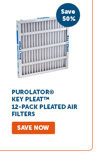 Pro_Cta_Purolator® Key Pleat™ 12-Pack Pleated Air Filters - Shop Now