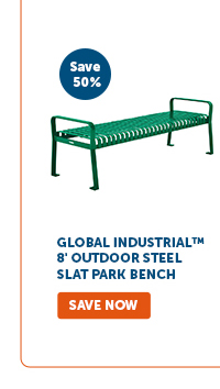 Pro_Cta_Global Industrial™ 8' Outdoor Steel Slat Park Bench - Shop Now